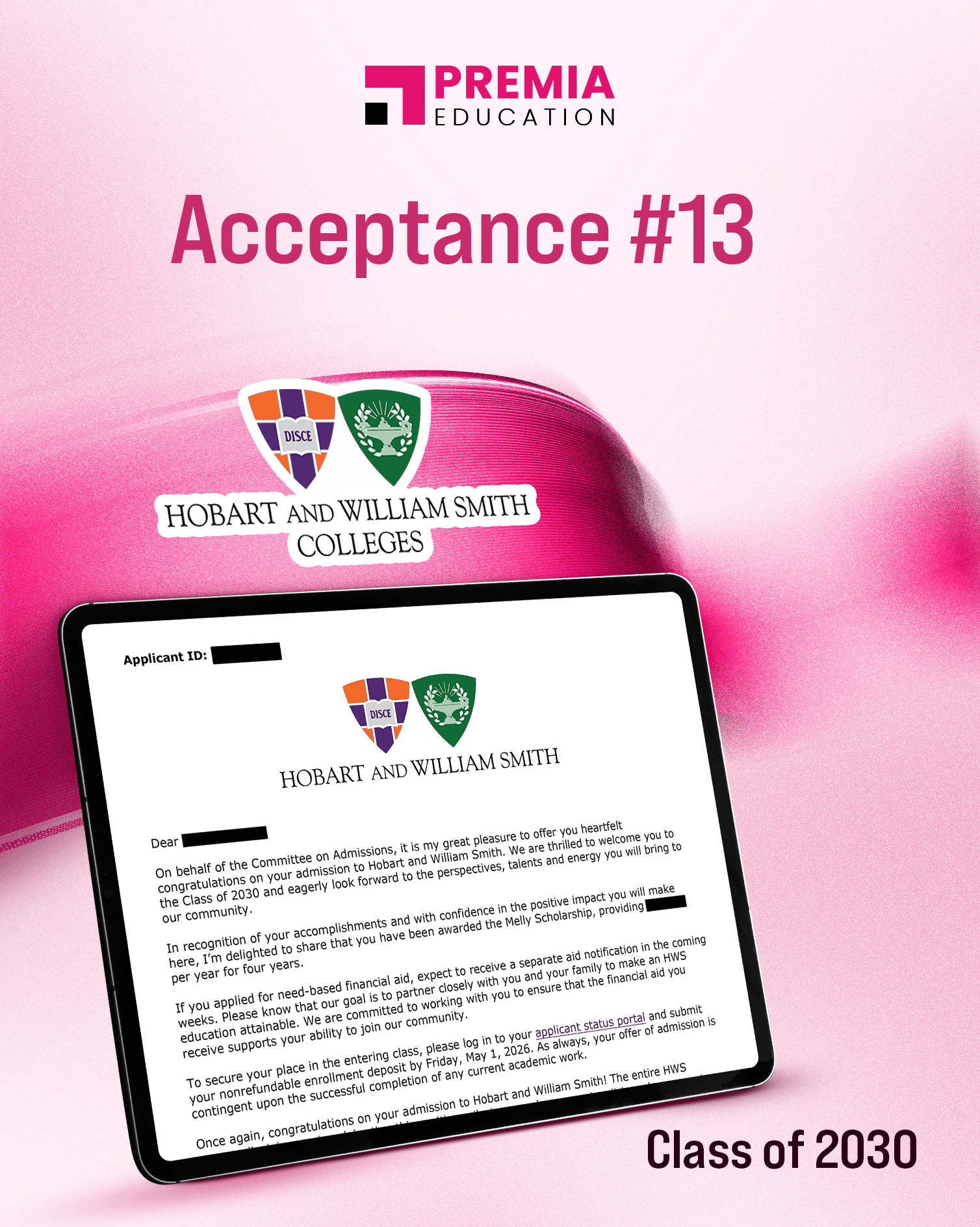 Acceptance – Hobart & William Smith