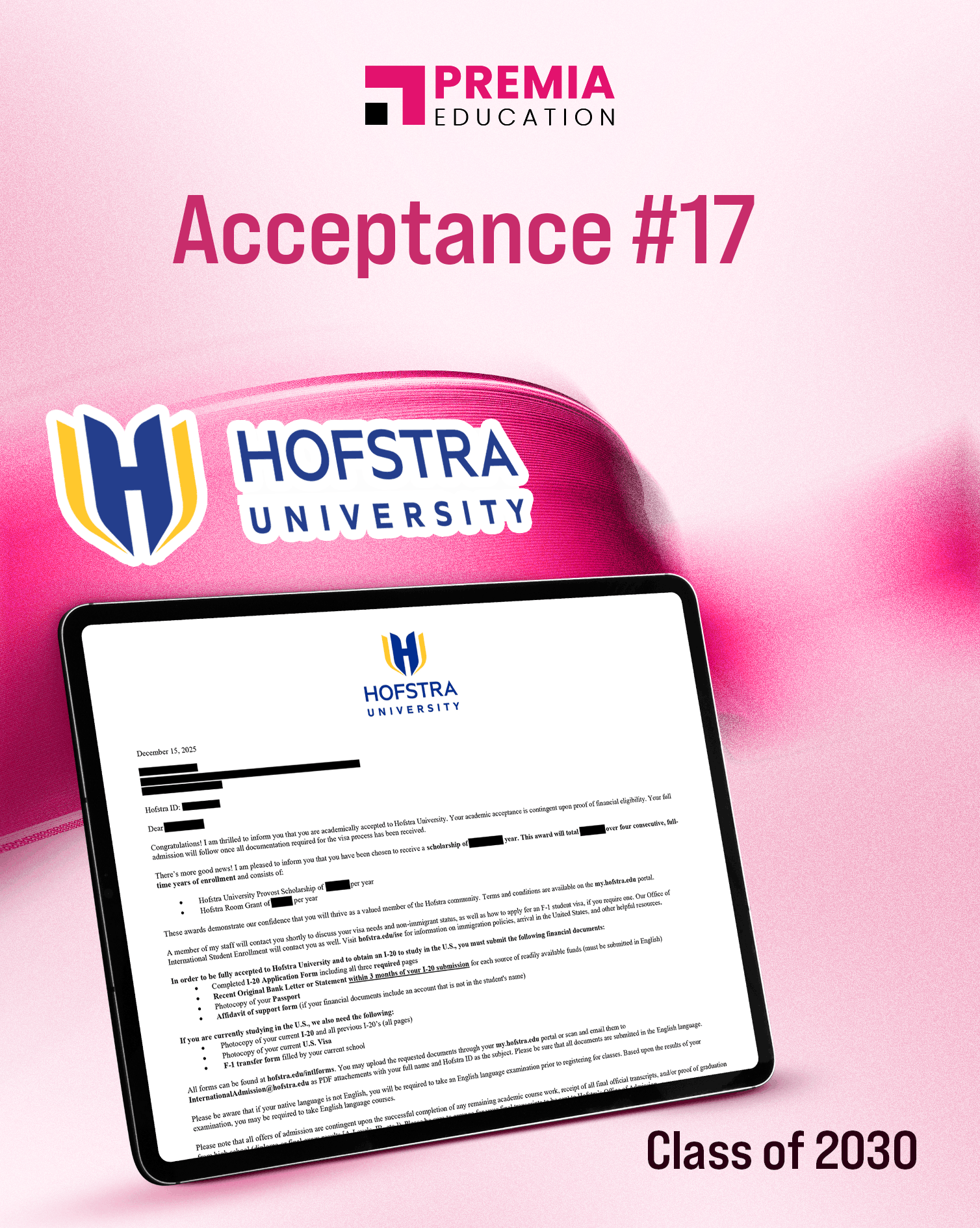 Acceptance – Hofstra University